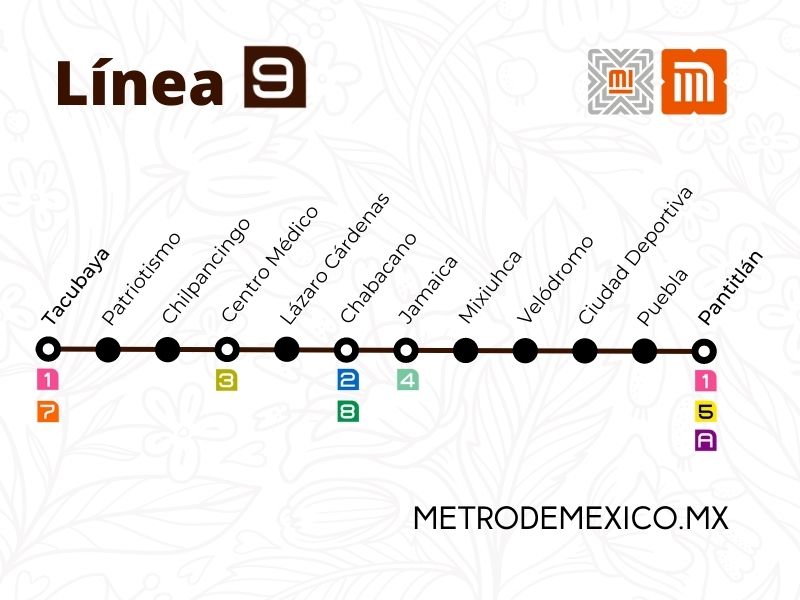 Estaciones del Metro Línea 9 café