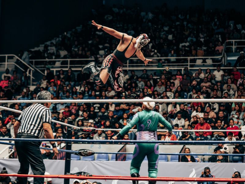 Lucha libre Mexicana en Ciudad de México de noche